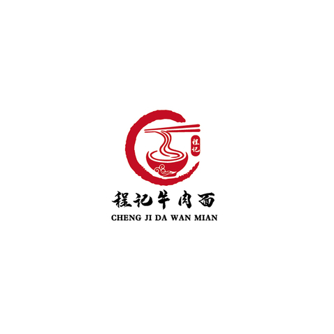 程记大碗面logo设计