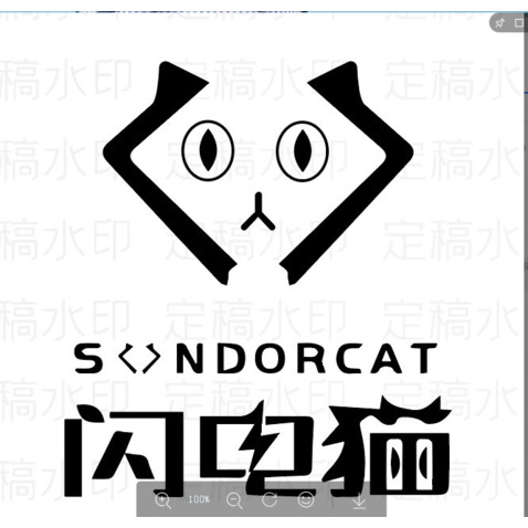 闪电猫logo设计