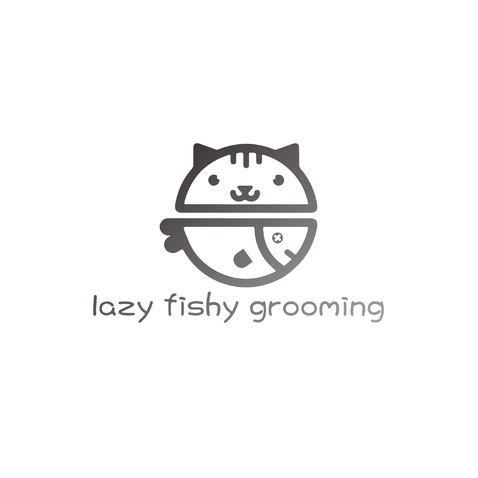 馋猫遇鱼logo设计