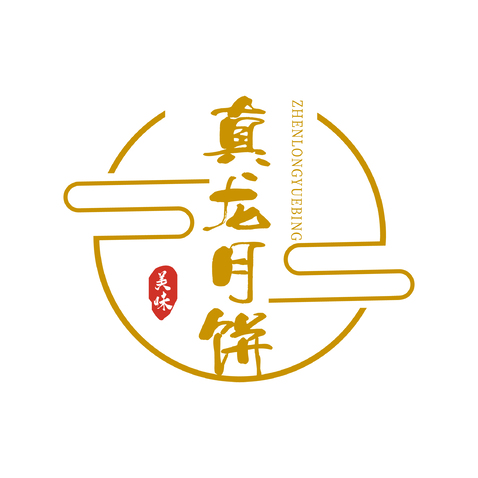 真龙月饼logo设计