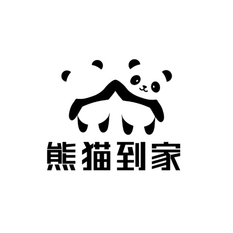 熊猫到家logo设计