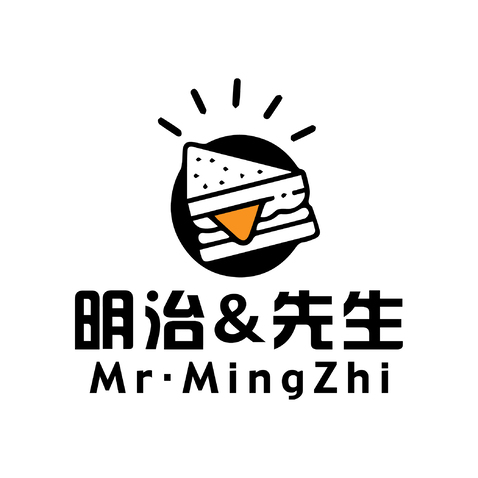 明治&amp;先生logo设计