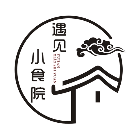 遇见小食院logo设计