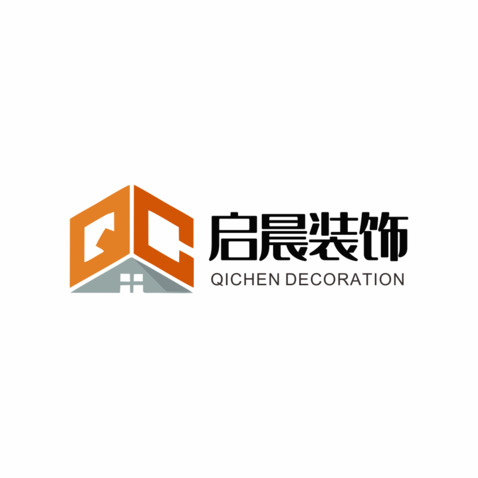 启晨装饰logo设计