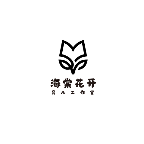 海棠花开logo设计