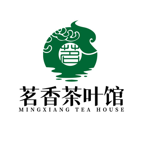 茗香茶叶馆logo设计