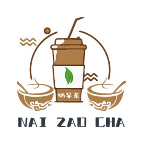 奶早茶logo设计