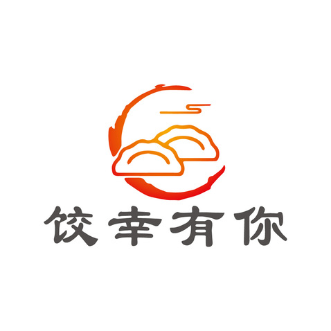 饺幸有你logo设计