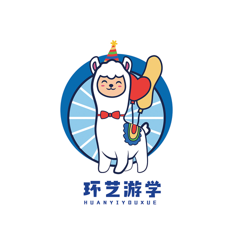 羊驼卡通logo设计