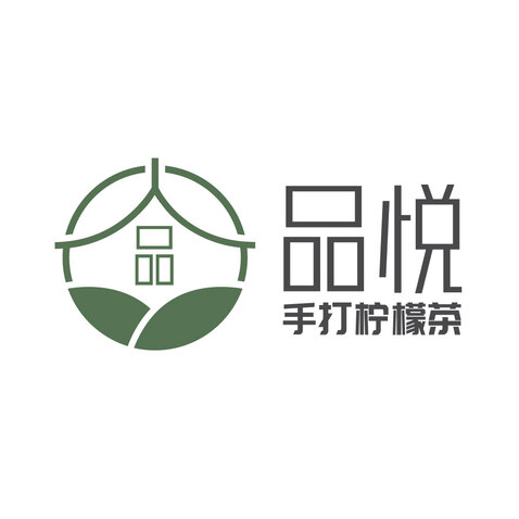 品悦手打柠檬茶logo设计