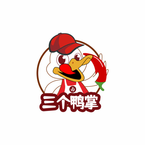 三个鸭掌logo设计