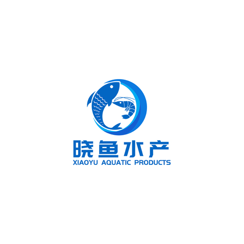 晓鱼水产logo设计