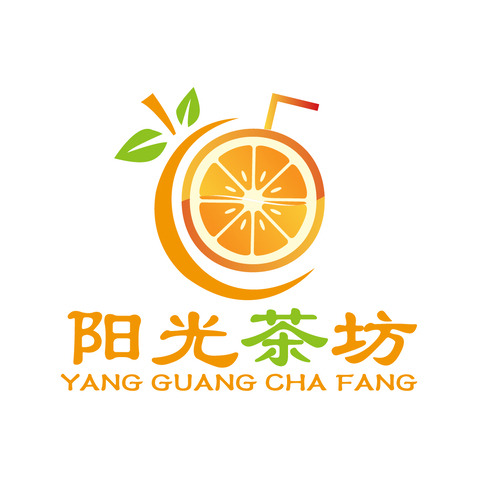 阳光茶坊logo设计