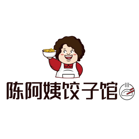 陈阿姨饺子馆logo设计