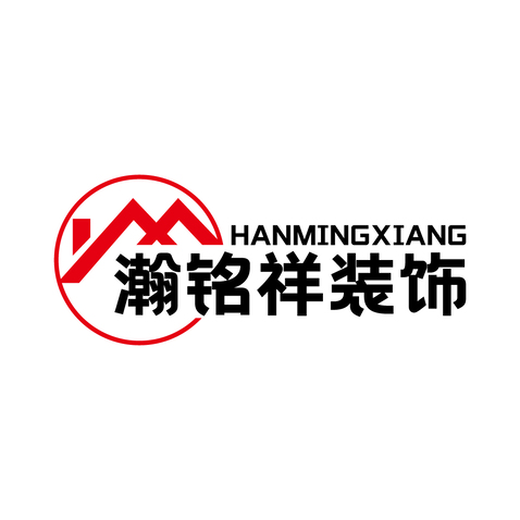 瀚铭详装饰logo设计