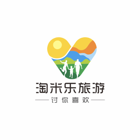 淘米乐旅游logo设计