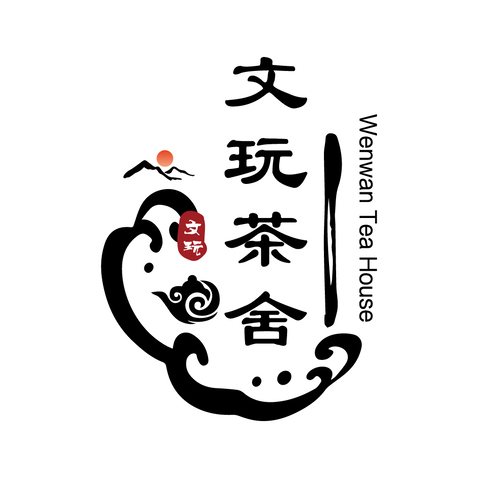 文玩茶舍logo设计