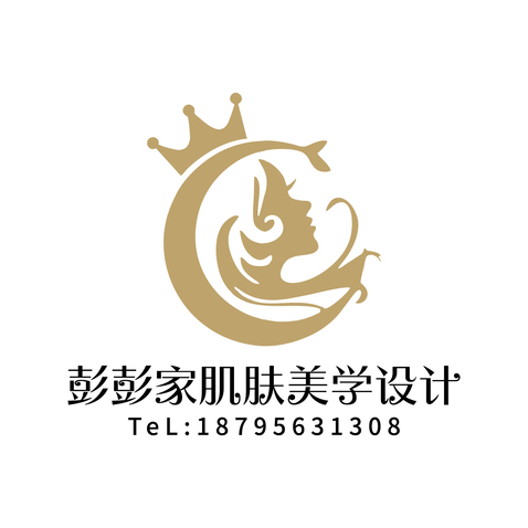 彭彭家肌肤美学设计logo设计