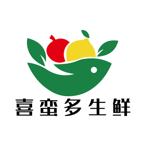 喜蛮多生鲜logo设计